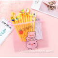 Korean girl heart cute pen bag with pen